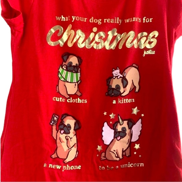 Girls Sz 8 Red Justice What your dog really wants - Picture 3 of 5